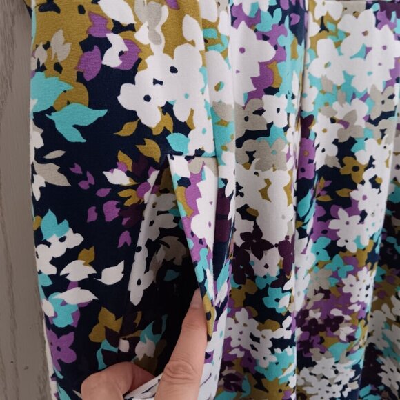 Lands'‎ End Women's Floral Dress Sleeveless Pockets Zip Up Size 14 - Picture 4 of 8